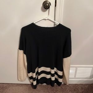 52seven sweater (Large, Green & White striped)